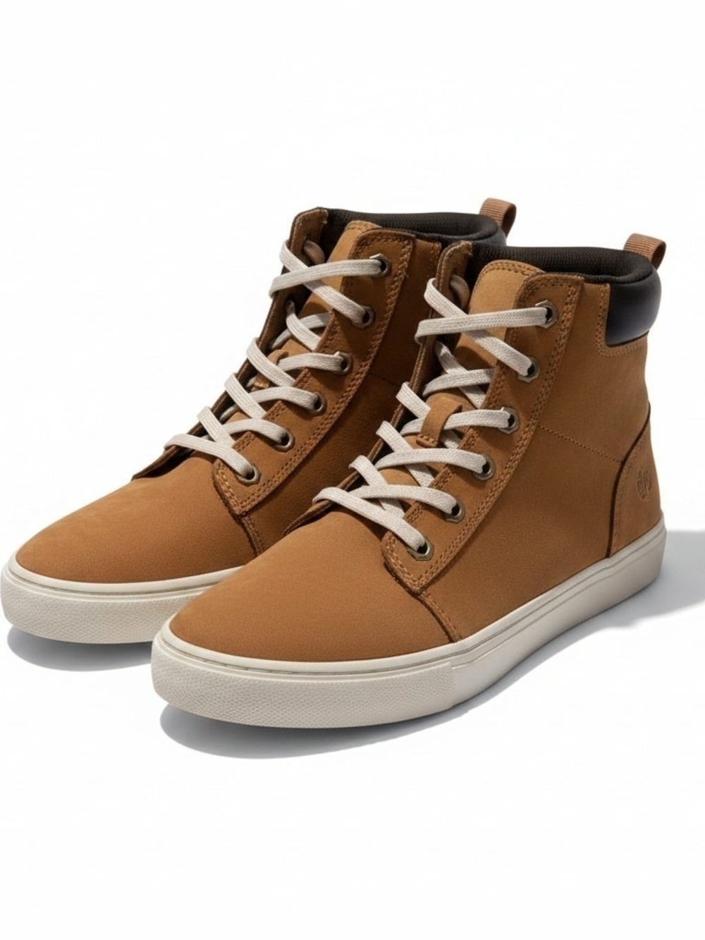 Timberland Tan High-Top Casual Sneakers with White Sole